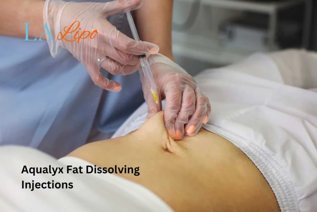 woman having fat dissolving injections Warminster in the stomach