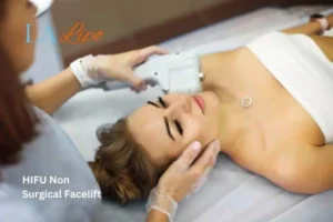 Woman having Hi-Fu to reduce wrinkles Warminster.