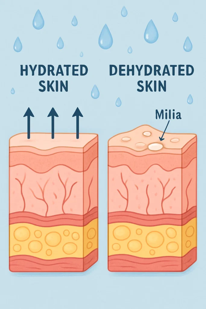 The importance of hydration and milia production Warminster